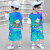 奥特曼衣服男童套装夏季透气速干潮流中小童两件套小男孩篮球服 蓝色 120码  (建议110cm  6-7岁左右)
