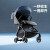 maxicosi迈可适Beta0-3岁高景观婴儿推车可坐可躺轻便折叠上飞机 Beta优雅蓝[一键收车 可上飞机