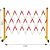 幕山络 伸缩围栏玻璃钢绝缘伸缩管式护栏电力安全施工围挡道路警示隔离栏 红白1.2*1.5m
