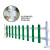 得豫工品 PVC塑钢草坪护栏塑料锌钢篱笆栅栏围栏社区幼儿园绿化护栏 草绿色30cm高1米
