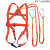 定制高空作业建筑安全带双大钩险带五点式户外安全带适用全身施