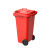 舒蔻（Supercloud）大号塑料分类垃圾桶小区环卫户外带轮加厚垃圾桶全国标准分类 120L加厚红色有害垃圾