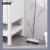 安赛瑞 地板刷 二合一清洁刷刮水器缝隙刷 浴室卫生间厨房洗地硬毛刷 灰白三节杆 7A00296
