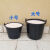 诱蜂桶黑色塑料桶野外捕蜜蜂养蜂桶去味旧招蜂水桶中蜂蜡引蜂箱笼 小号黑桶+木板盖