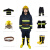 开隆 3C认证14款消防服六件套装 消防员灭火阻燃抢险救援防火服