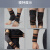 耐力克斯战术护膝护肘套装运动跑步篮球保暖护腕役前新兵训练爬行装备护具 护具五件套（各一对装） S（体重80-100斤 ）