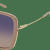 CHLOE女子2024方形墨镜CH0173S简约休闲风百搭太阳镜 Nude/GOLD 003 / BLUE Lens 防紫外线（UVA/UVB）