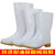 白色雨鞋耐油耐酸碱卫生靴牛筋底水鞋防滑白色工作雨鞋     3天 高筒雨鞋 45