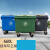 户外大号垃圾桶环卫可挂车分类带盖带轮移动垃圾车手推塑料四轮万 1100L绿色(加厚带盖)