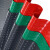 海斯迪克 PVC防滑地垫(15米) 防水塑胶车间橡胶地毯 牛津普厚款 人字纹1.2米宽(绿色) HKZX-17