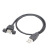 益德胜 USB2.0延长线带耳朵公对母数据线带螺丝孔可固定锁机箱面板USB数据延长线 黑色1米