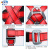 NLNTL  五点式高空作业安全带红黑护腰款户外施工保险带安装用安全绳 红色安全带+2米单小钩 