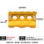 全新料三孔水马围挡滚塑防撞桶道路施工护栏围栏可移动交通隔离墩 黄色水马1200*700
