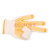 曼睩 750克加厚黄点胶24双 劳保手套耐磨点塑可印字加厚点珠线手套ZA812