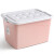 希万辉 透明收纳箱收纳盒整理盒塑料带轮 粉红色 50L