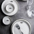 亿嘉碗碟套装陶瓷盘子碗北欧餐具套装釉下彩米饭碗手绘黑线吃饭碗 7英寸盘单只-鱼