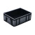 庄太太 周转箱 电子元件盒物料盒黑色塑料收纳箱【4号410*305*155mm无盖】ZTT1003