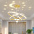 客厅吊灯现代简约大气主灯2023年中山灯具餐厅卧室灯 下发光双层80+60cm-三色变光