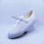 透气白色无尘鞋实验室小白鞋厂工作鞋劳保布鞋工厂车间防滑女 白色 X001 45