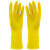 金诗洛 KSL058 橡胶手套 加厚耐磨耐用清洁擦车劳保手套 黄色5副M