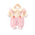 南极人（Nanjiren）0一3个月新生婴儿连体衣服春秋季1周岁女宝宝纯棉公主外出爬服 粉色上衣草莓连体衣 73码(3-7个月) 建议身高60-70c