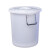 稳斯坦 WK001 塑料大桶 环卫物业垃圾桶酒店厨房收纳圆桶 白色100升 50*61cm(有盖）