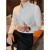 RCHZR大领衬衫男长袖韩版修身免烫商务休闲职业正装感衬衣 绿色 2XL 【建议155斤以内】