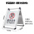 鸣固 （DKH）不锈钢停车牌 可折叠款 禁止停车警示牌标志牌 停车桩（请勿泊车）