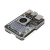 5代 5层亚克力透明外壳   Raspberry Pi5 散热风扇外壳 蓝色外壳+银色散热器