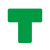 者也 100个四角定位贴 T型绿色 桌面物品管理标签6s定位标识