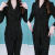 浔菲女士套装时尚两件套气质高档夏季提花西装领职业女2024新款春季时 黑色 XL XL建议110-125斤