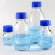 冰禹 BY-2464 蓝盖试剂瓶透明 丝口玻璃瓶 螺纹口带刻度 500ml（起订2个）