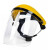 者也 电焊面罩全透明防护面屏防油防喷溅有机玻璃面屏 黄顶电焊面罩