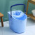 塑料加厚带轮洗拖把桶脱水桶墩布甩干清洁桶手压旋转挤水桶 深蓝色