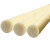 润宏工品 PA6尼龙棒 实心耐磨圆柱尼龙加工定做米黄色塑料棒尼绒棒 直径30mm*1m长 一根价 