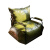 莎庭（SARTILL）北欧懒人沙发单人休闲躺椅小户型工业风复古咖啡厅铁艺沙发 bk02绿色 油蜡皮 75cm 65x