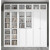 钢制家用书柜置物架可组合玻璃柜展示柜铁艺简约书架储物架收纳柜 通玻门柜白色2*0.8*0.35m