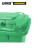 安赛瑞 13491 侧踏式商用垃圾桶（100L）2个装 绿色 55×46×81cm 环卫翻盖垃圾桶 小区物业垃圾桶 环保垃圾桶