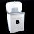 冰禹 BYyc-209 壁挂式滑盖创意垃圾桶 厨房分类垃圾桶 9L白色