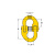 台湾YOKE原装进口蝴蝶扣G80级8-015-06连接扣锻造合金钢连接环 黄色 1.12T 48