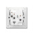 ABB 轩璞框玉石白色开关插座面板86型照明电源插座 电话CF323