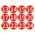 百舸 PVC不干胶数字贴 彩色号码贴纸餐桌号贴比赛选手编号贴活动序号贴 红色大号贴纸10cm 1—48 （一组）