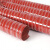 红色高温风管耐300度硅胶硫化防火通风管玻璃纤维布伸缩钢丝软管 229mm 一根4米