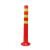 百舸75CM塑料警示柱立柱警示防撞弹力全新料道口标反光分道体 红黄款含配件10根
