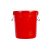 顶奈塑料水桶储水厨房发酵胶桶超大容量白桶蓄水大桶收纳桶酒店餐厅工业环卫物业垃圾桶加厚大号带盖280L红色