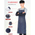 牛仔围裙工作围裙劳保电焊成人男女韩版时尚厨房餐厅耐磨帆布围裙 尺寸(大号)：1m*70cm(2条)