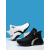黑足U7男鞋2024新款运动鞋高帮旅游鞋全休闲皮鞋 1818052白黑单 38标准皮鞋码