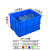 蓝色塑料周转箱长方形可配盖周转箱新料加厚仓库塑胶框熟料中转箱 500-320箱550*420*330mm 蓝色