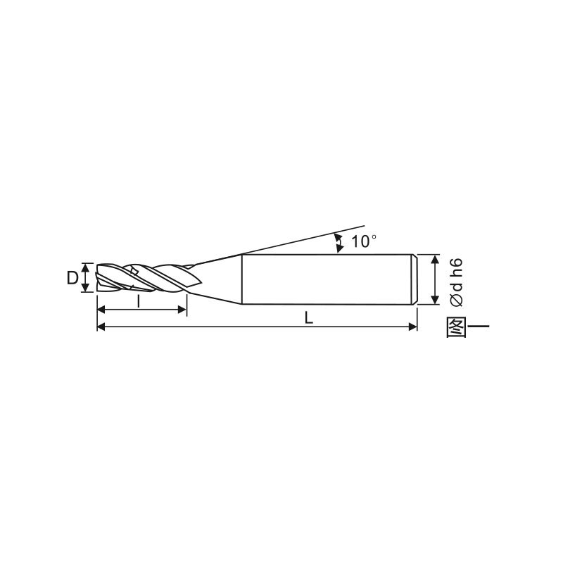 刃天行立铣刀 PGM4050-050S06T30通用加工4刃 平底铣刀 订制品