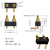 2p弹簧触点pogopin连接器弹簧顶针折弯针电源信号接触针弹性探针 SM13422P